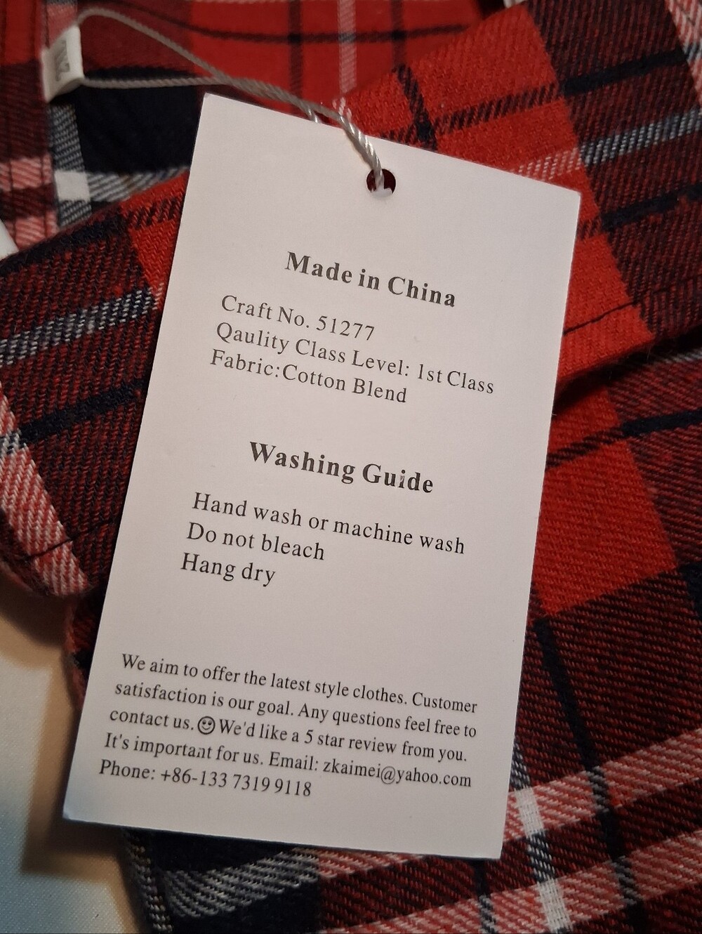 2XL Men's Flannel Button Down Shirt Red Blue Plaid Long Sleeve Pocket Sangtree - Picture 8 of 10